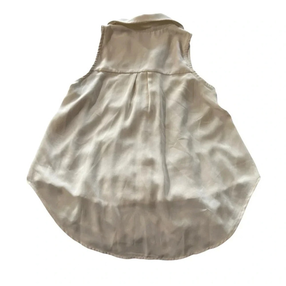 Cotton Candy women's size small sleeveless cream tunic with embellishments - Picture 2 of 5